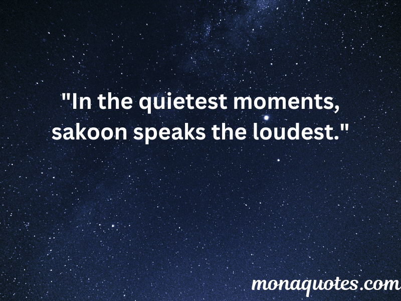 Sakoon Quotes in English 